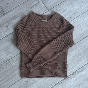 Universal Thread Textured Knit Sweater - Brown